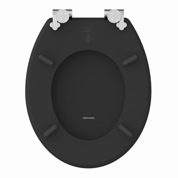 WC-Sitz Gaia aus MDF, in Schwarz mit Absenkautomatik, FSC-zertifiziert