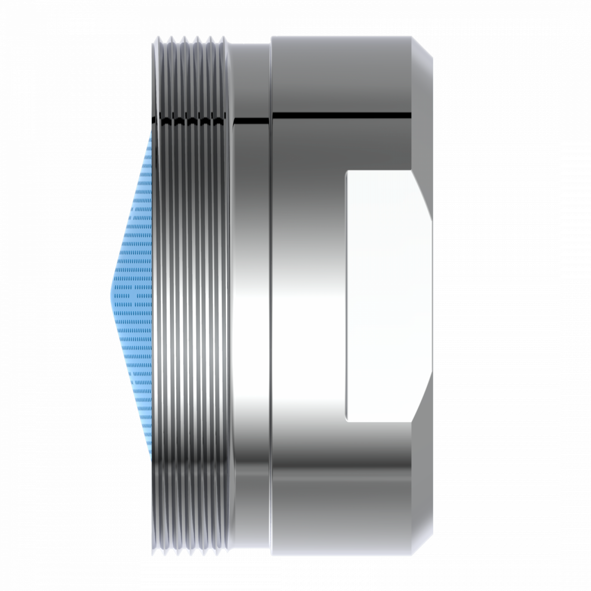 Mischdüse in chrom mit Gehäuse