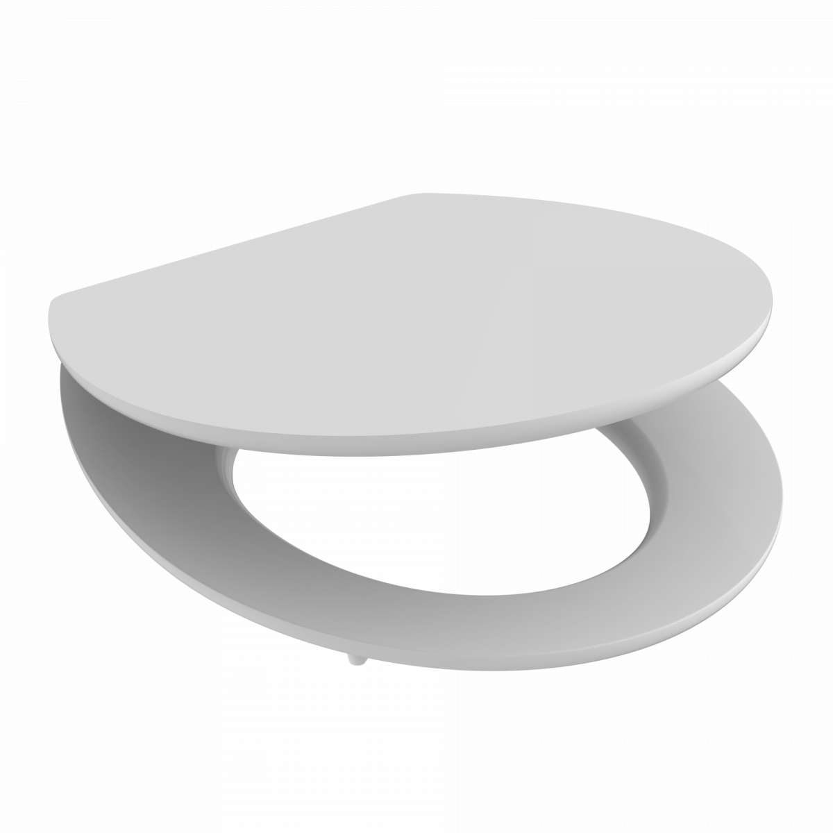 WC-Sitz Gaia aus MDF, in Grau mit Absenkautomatik, FSC-zertifiziert