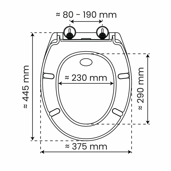 WC-Sitz Helma TÜV geprüft, in Weiß mit Absenkautomatik und Schnellverschluss, O-Form