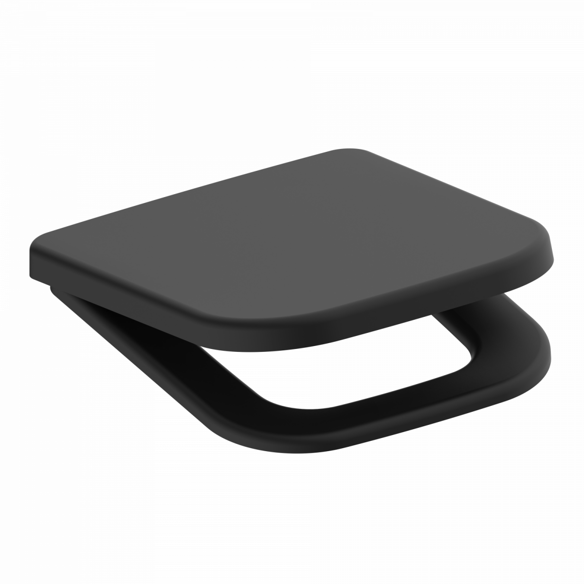 WC-Sitz Helma TÜV geprüft, in Schwarz mit Absenkautomatik und Schnellverschluss, E-Form