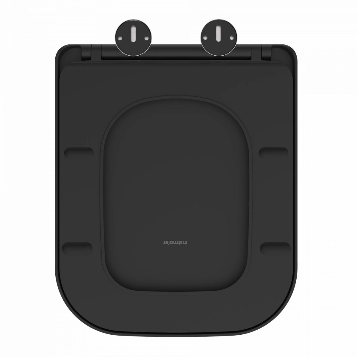 WC-Sitz Helma TÜV geprüft, in Schwarz mit Absenkautomatik und Schnellverschluss, E-Form