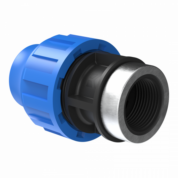 Übergangsstück, 25 mm auf 1\" IG, Klemmfitting für HDPE"