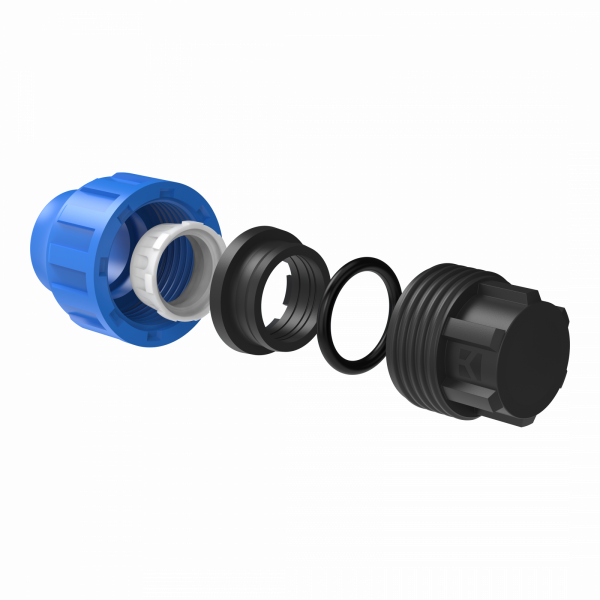 Fitting Endstück, 32 mm, Klemmfitting für HDPE