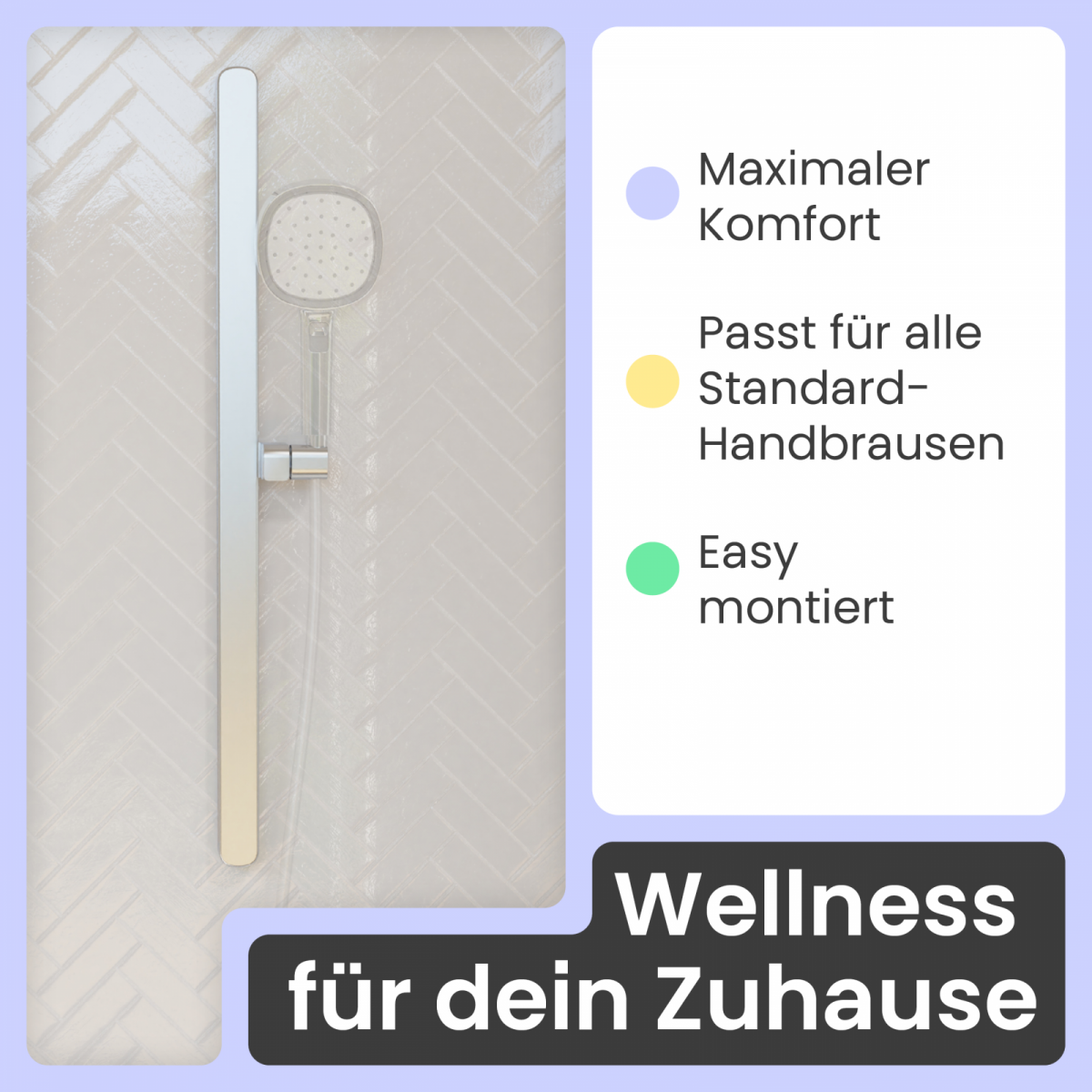 Duschstange Cleo, in Chrom mit verstellbarer Brausehalterung
