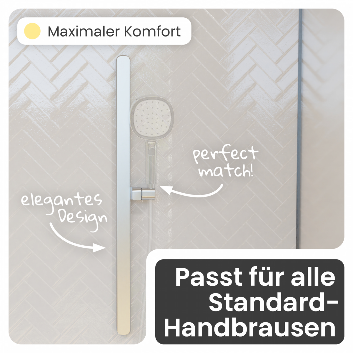 Duschstange Cleo, in Chrom mit verstellbarer Brausehalterung