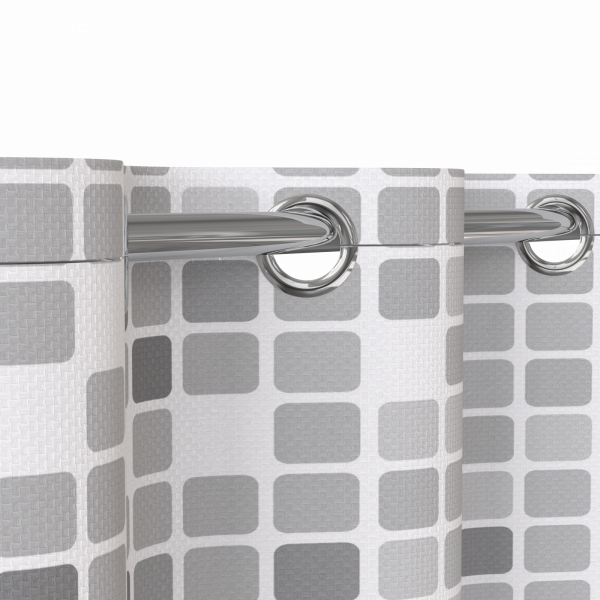 Duschvorhang, Mosaik grau