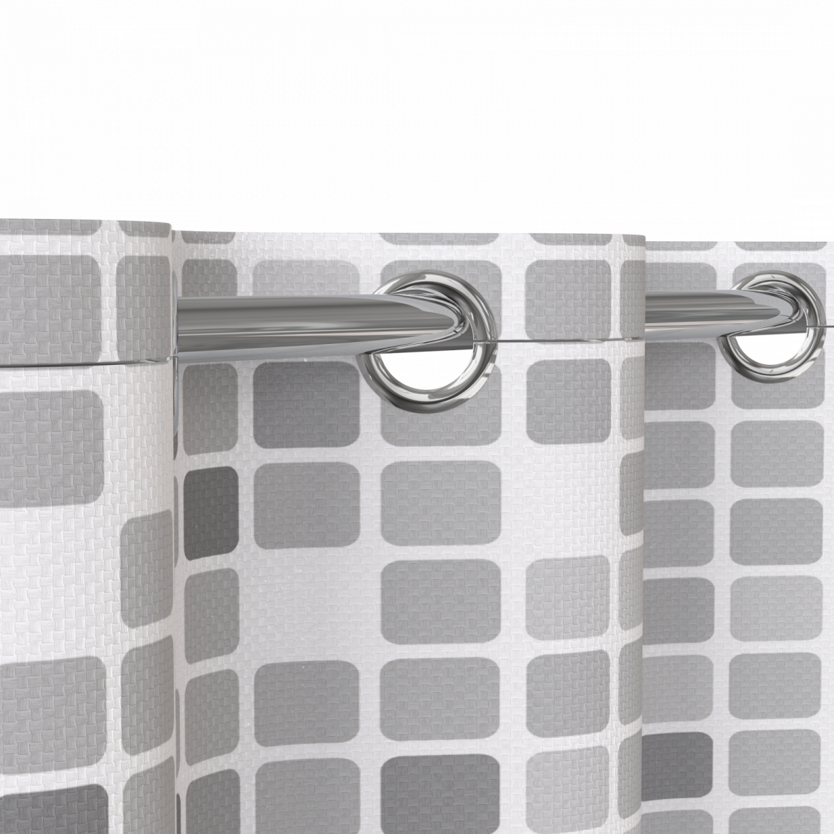 Duschvorhang, Mosaik grau