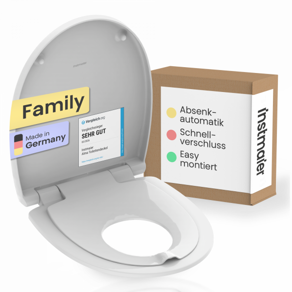WC-Sitz Alma Family Made in Germany, in Weiß mit Absenkautomatik und Schnellverschluss