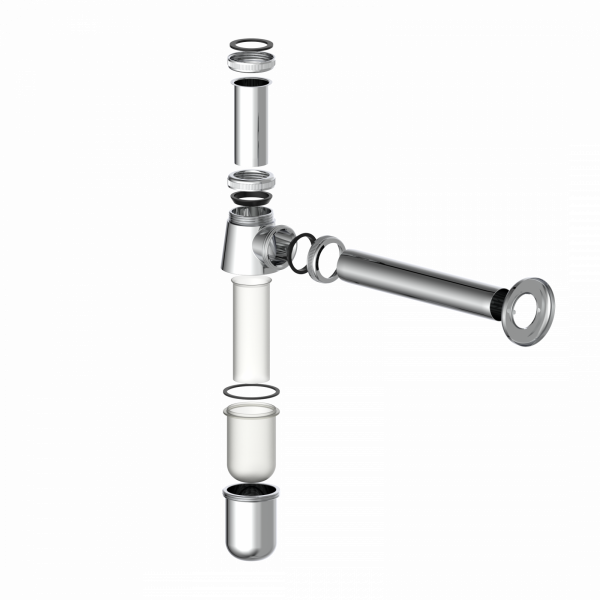 Flaschensiphon, Chrom, 1 1/4\" x 32 mm, Siphons, wasseranschluss"