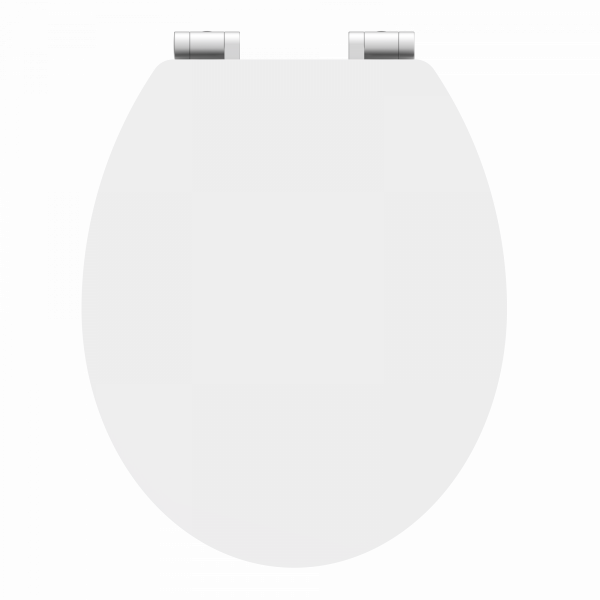 Weißer ovaler WC-Sitz von oben