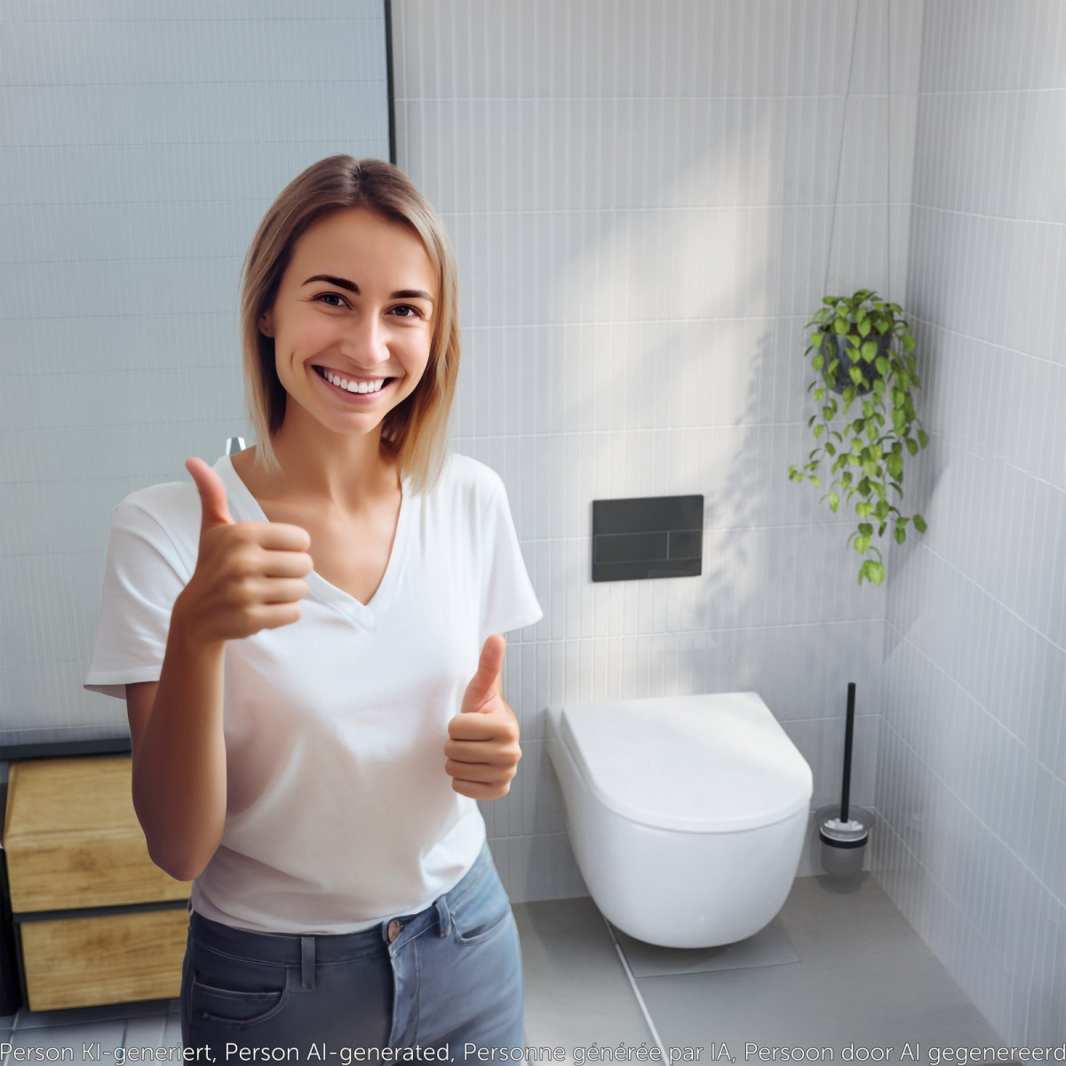 WC-Sitz Helma, in Weiß mit Absenkautomatik und Schnellverschluss, D-Form