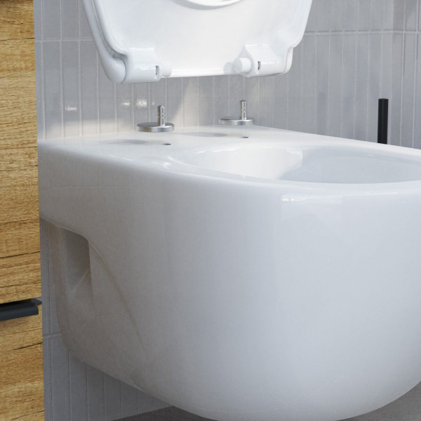 WC-Sitz Alma Made in Germany, in Weiß mit Absenkautomatik und Schnellverschluss, O-Form