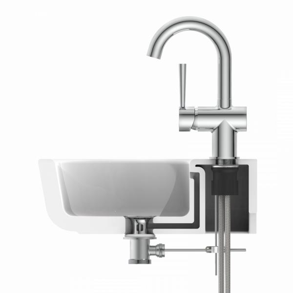 CORNWALL Waschtischarmatur, Rundbogen, Chrom