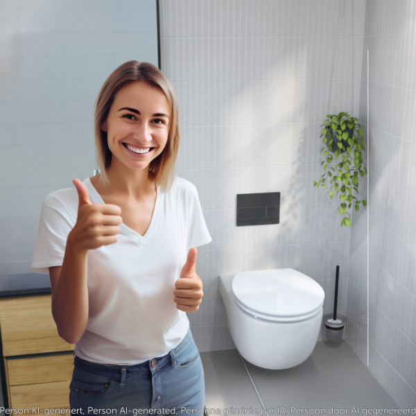 WC-Sitz Gaia aus MDF, in Weiß mit Absenkautomatik, FSC-zertifiziert
