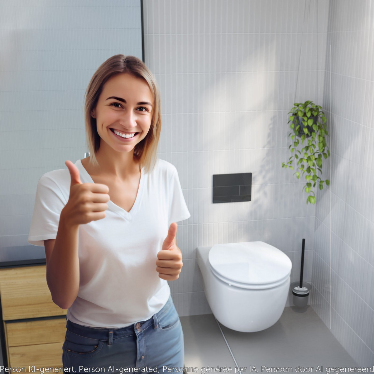 WC-Sitz Gaia aus MDF, in Weiß mit Absenkautomatik, FSC-zertifiziert