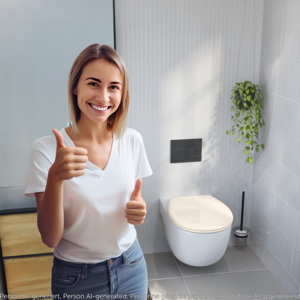WC-Sitz Alma Made in Germany, in Pergamon mit Absenkautomatik und Schnellverschluss, O-Form