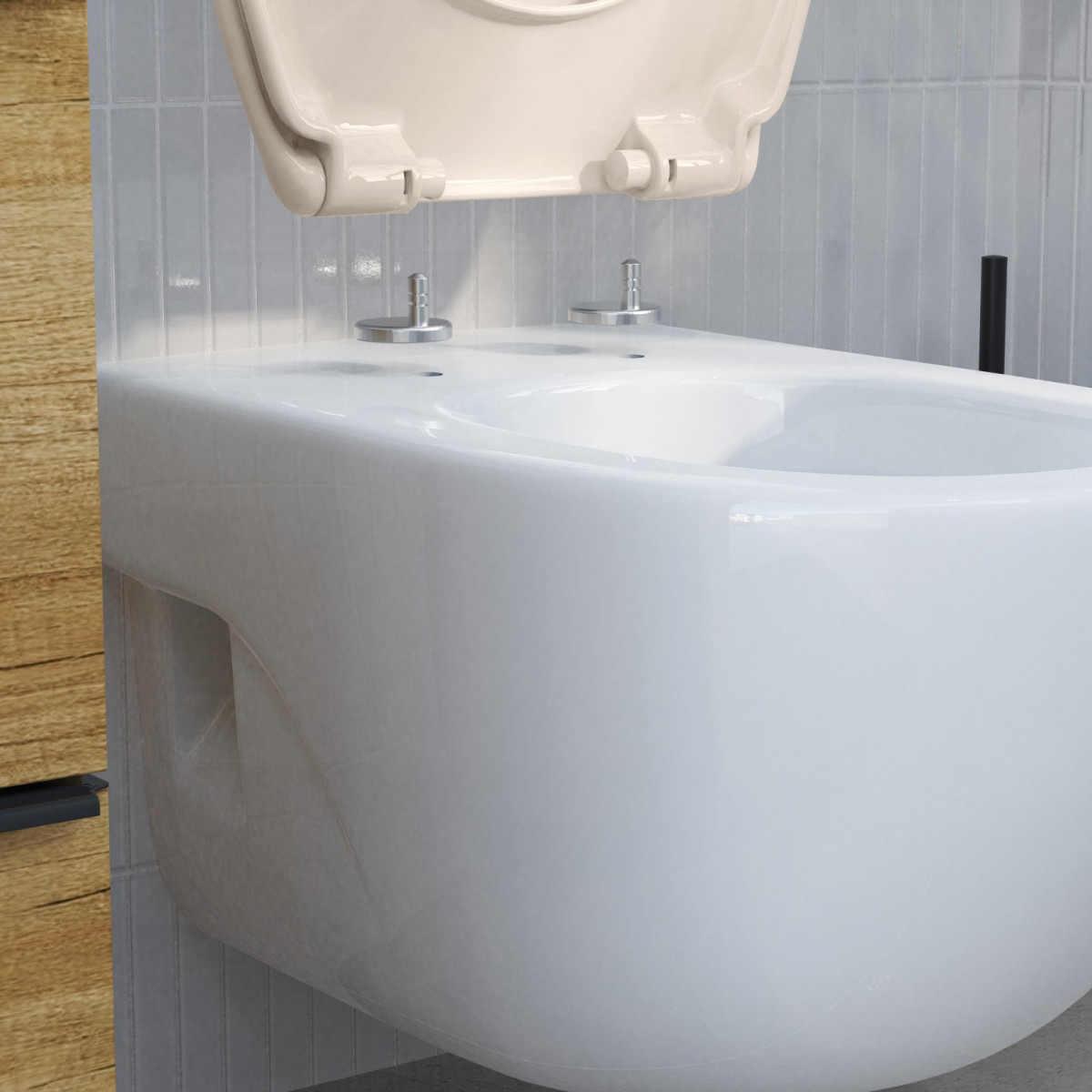 WC-Sitz Alma Made in Germany, in Pergamon mit Absenkautomatik und Schnellverschluss, O-Form