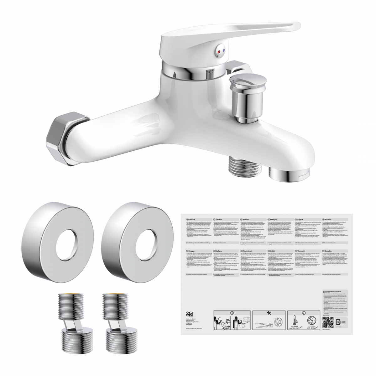 Wannenfüllarmatur SPEED, Weiß