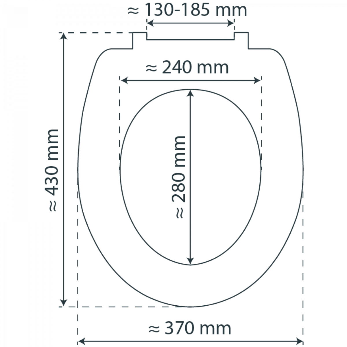 MDF High Gloss WC-Sitz BLACK STONE, mit Absenkautomatik