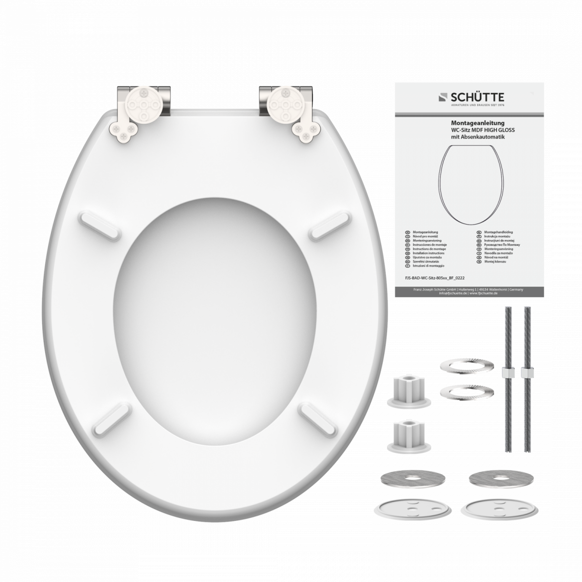 MDF High Gloss WC-Sitz DIAMOND, mit Absenkautomatik