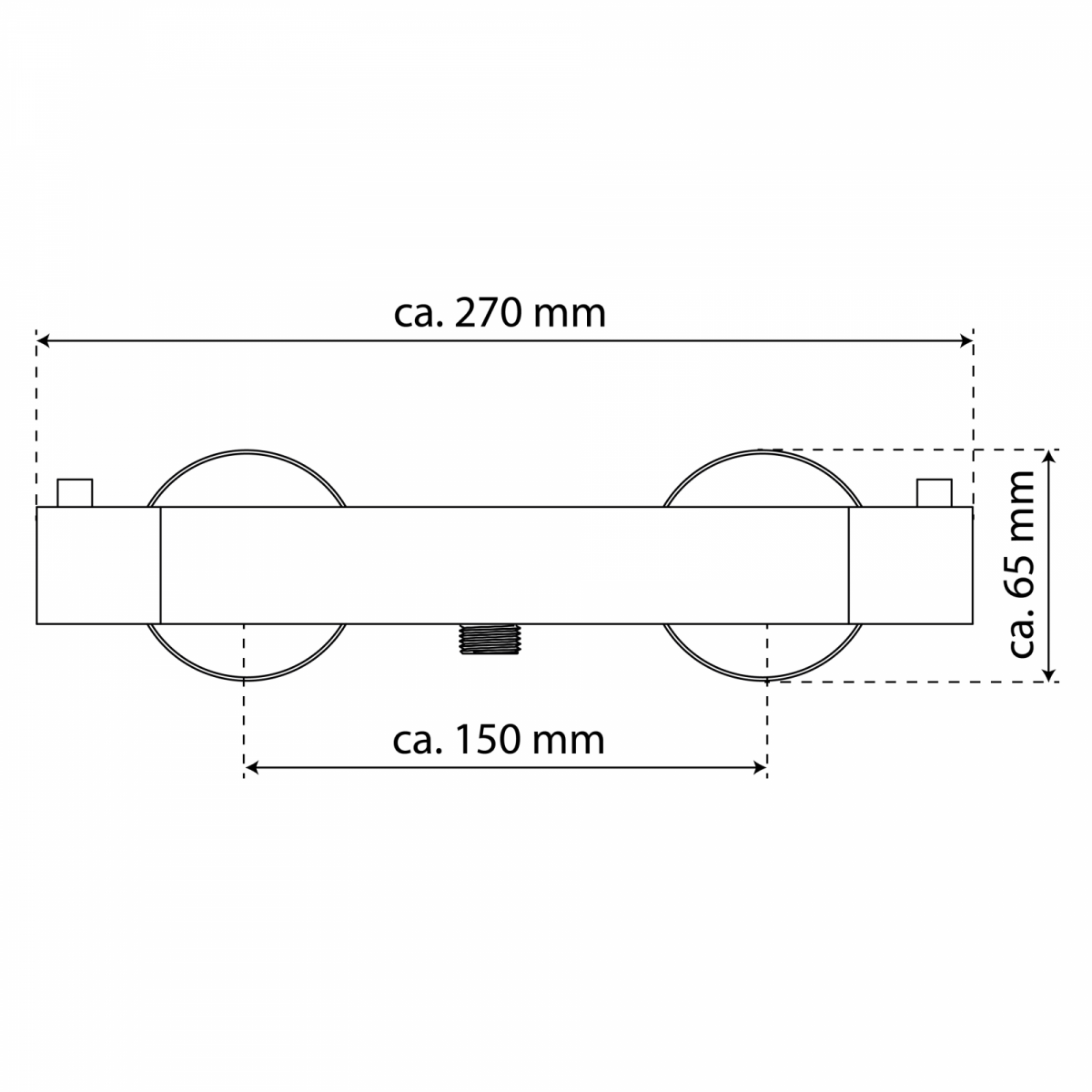 Thermostat Duscharmatur CARNEO, Chrom