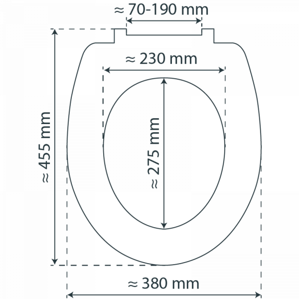 Duroplast WC-Sitz SLIM Grey, mit Absenkautomatik und Schnellverschluss