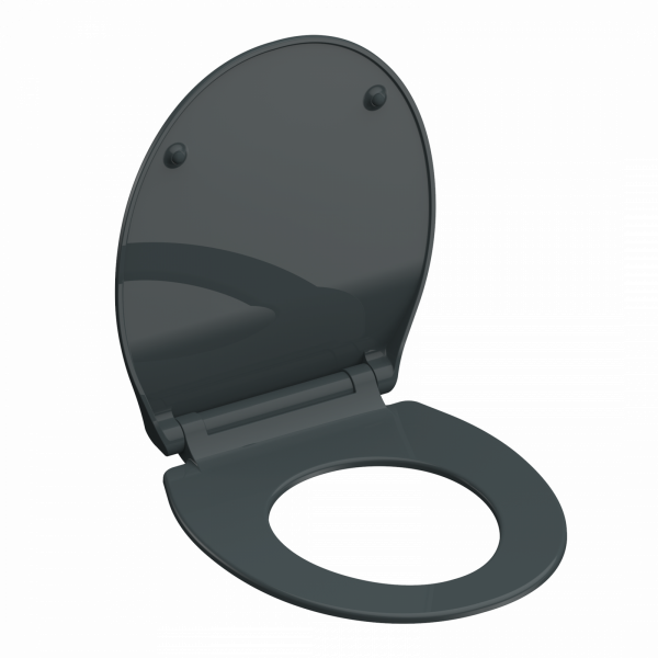 Duroplast WC-Sitz SLIM Anthrazit, mit Absenkautomatik und Schnellverschluss