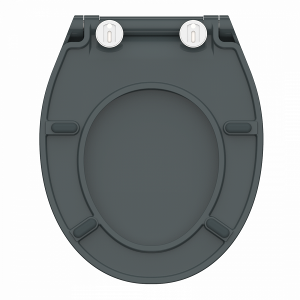 Duroplast WC-Sitz SLIM Anthrazit, mit Absenkautomatik und Schnellverschluss