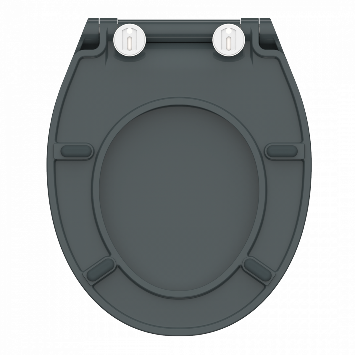 Duroplast WC-Sitz SLIM Anthrazit, mit Absenkautomatik und Schnellverschluss