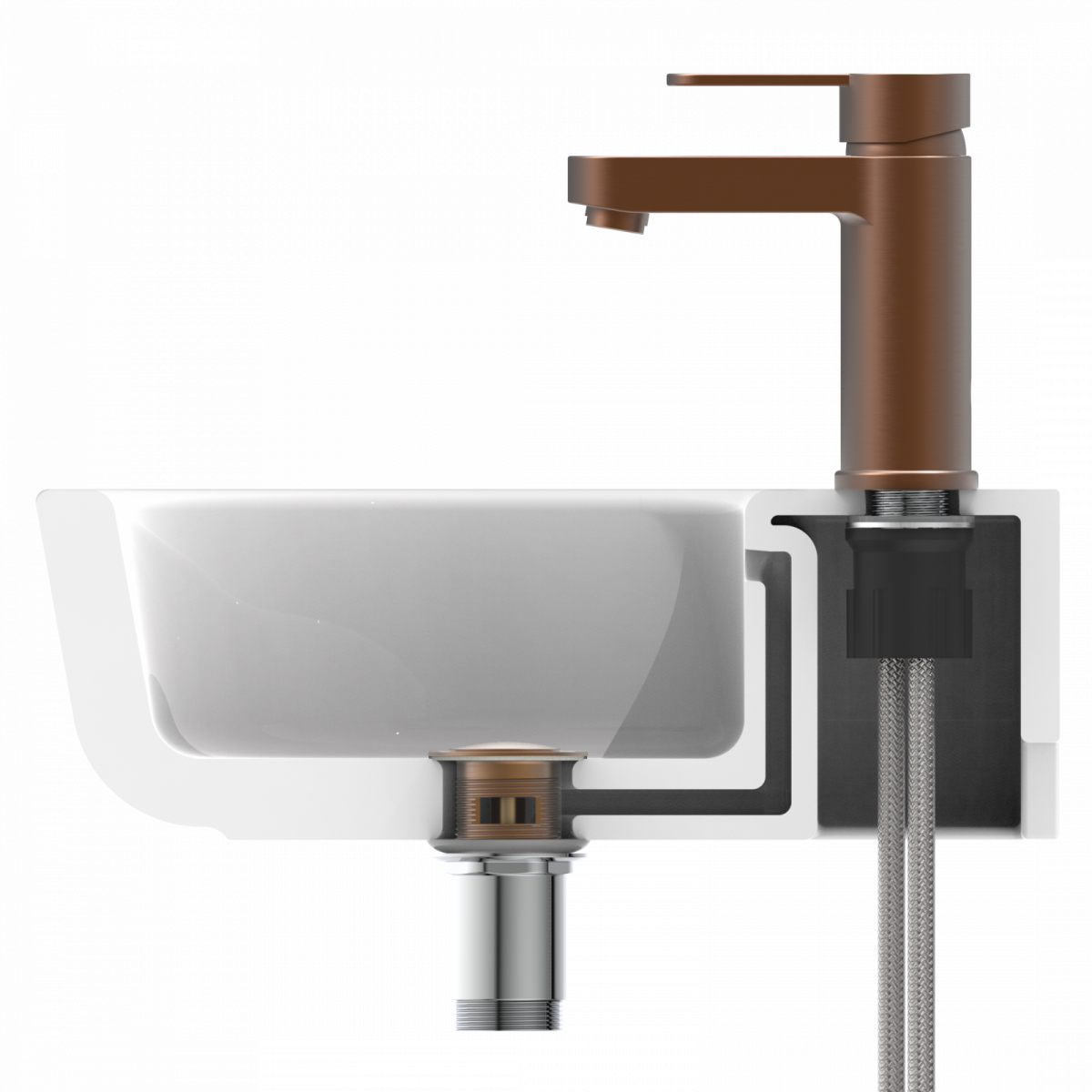 ELEPHANT Waschtischarmatur, Kupfer