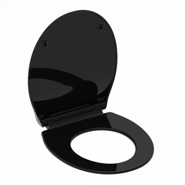 Duroplast WC-Sitz SLIM Black, mit Absenkautomatik und Schnellverschluss