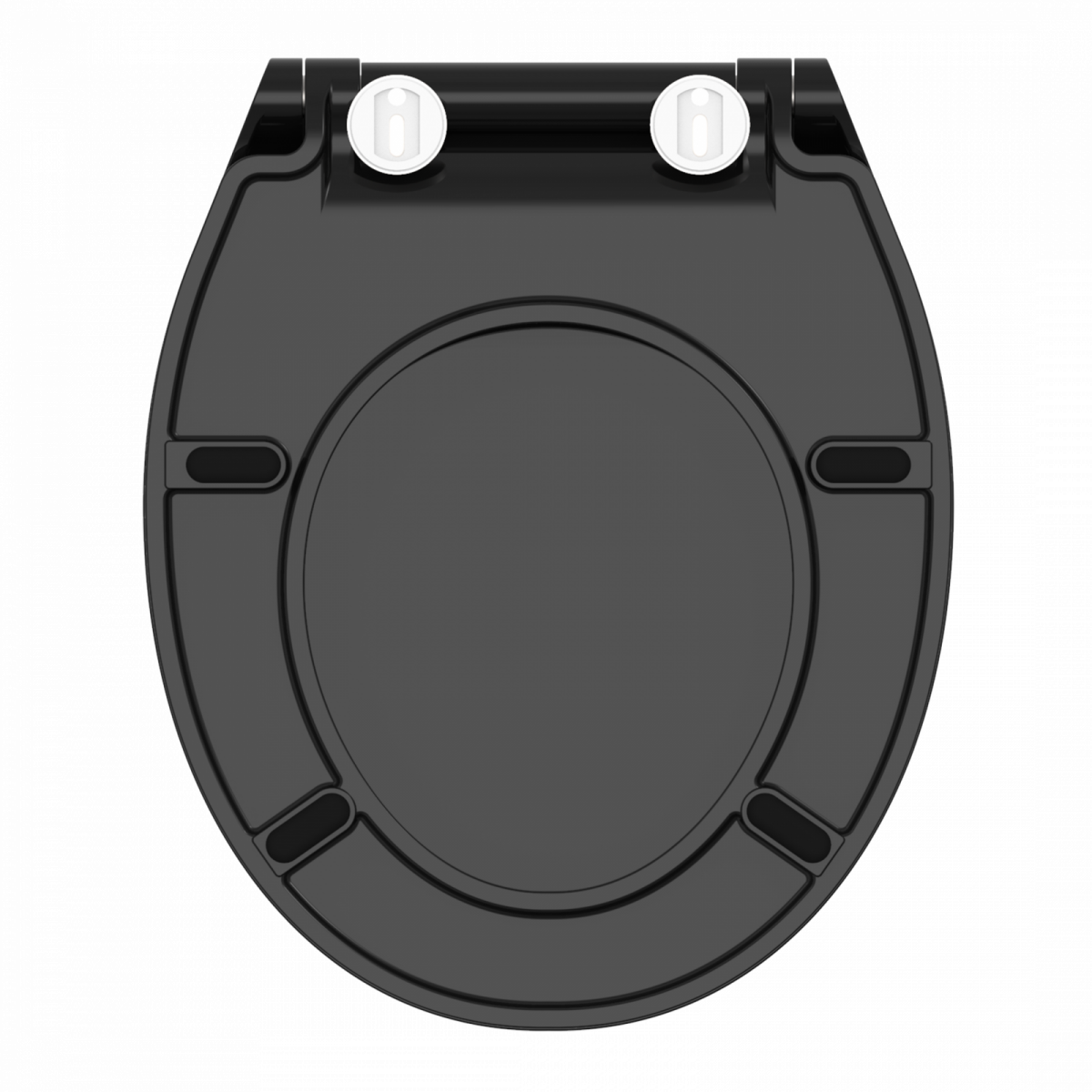 Duroplast WC-Sitz SLIM Black, mit Absenkautomatik und Schnellverschluss