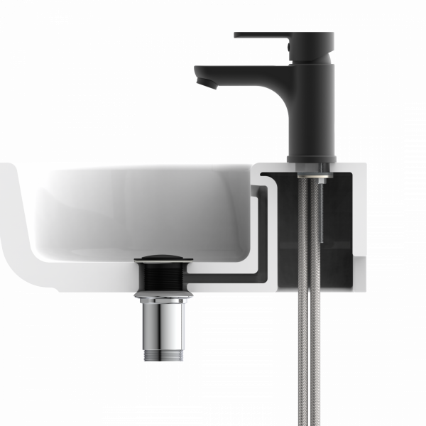 DENVER Waschtischarmatur, Schwarz matt