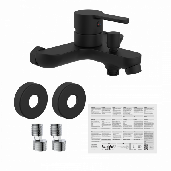 DENVER Wannenfüllarmatur, Schwarz matt