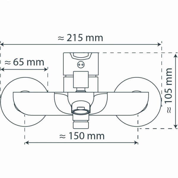 DENVER Wannenfüllarmatur, Schwarz matt