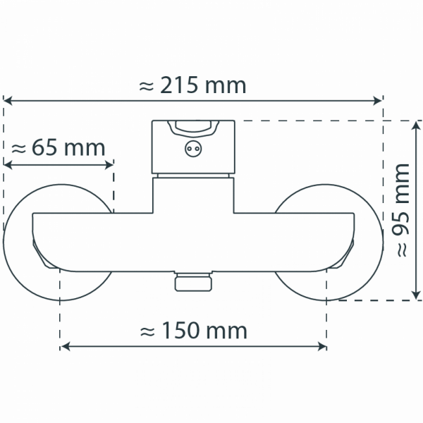 DENVER Duscharmatur, Schwarz matt