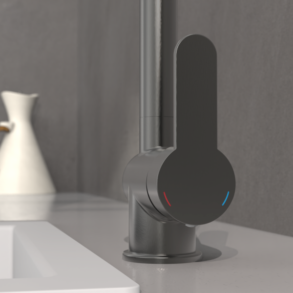 LONDON Spültischarmatur, Graphit matt, mit herausziehbarem Auslauf LONDON Spültischarmatur, Graphit matt, mit herausziehbarem Auslauf