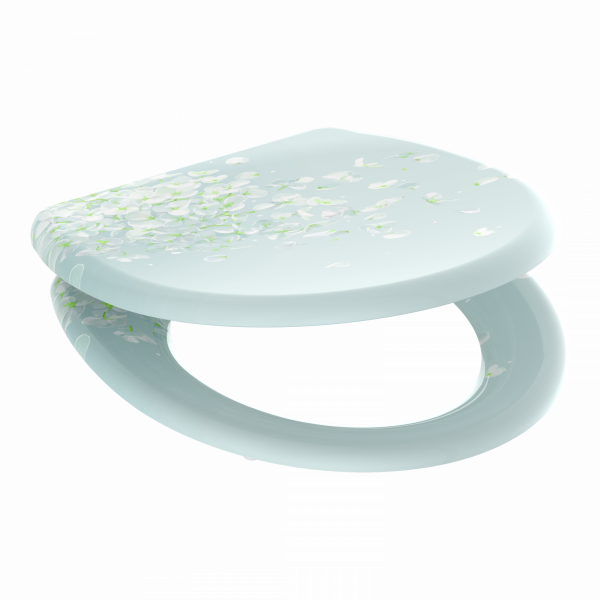 Duroplast WC-Sitz FLOWER IN THE WIND, mit Absenkautomatik und Schnellverschluss
