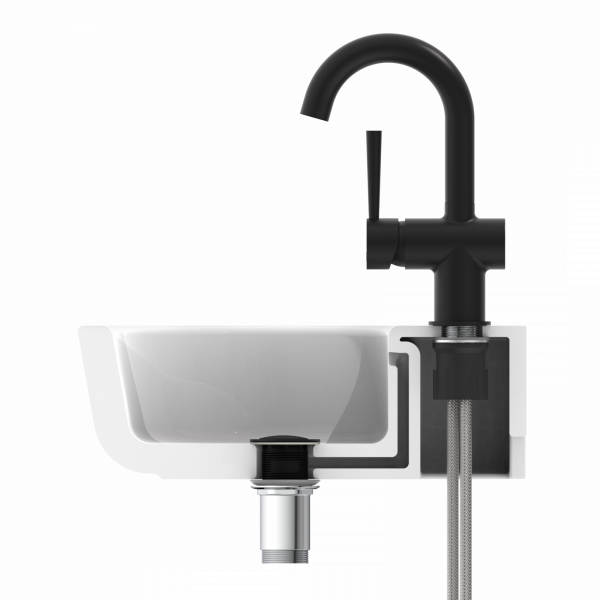 CORNWALL Waschtischarmatur, Schwarz matt