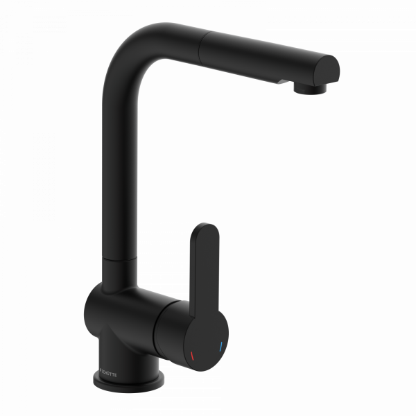 LONDON Spültischarmatur, Schwarz matt, mit herausziehbarem Auslauf LONDON Spültischarmatur, Schwarz matt, mit herausziehbarem Auslauf