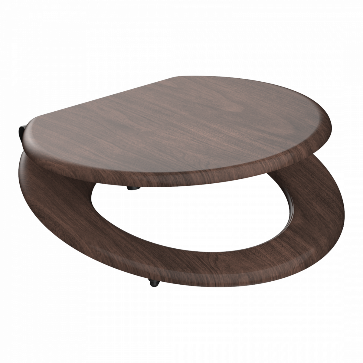 MDF WC-Sitz DARK WOOD, mit Absenkautomatik