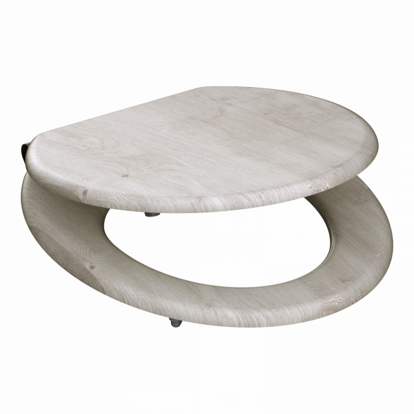 MDF WC-Sitz LIGHT WOOD, mit Absenkautomatik