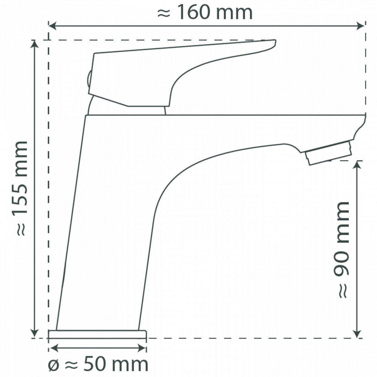 BOSTON Waschtischarmatur, Graphit matt
