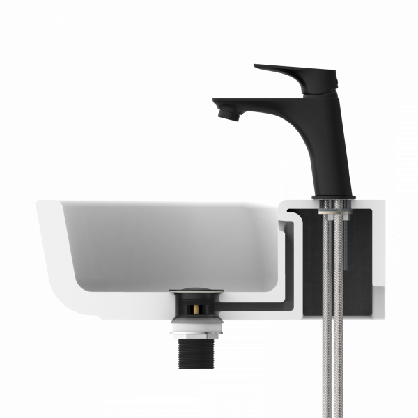 BOSTON Waschtischarmatur, Schwarz matt