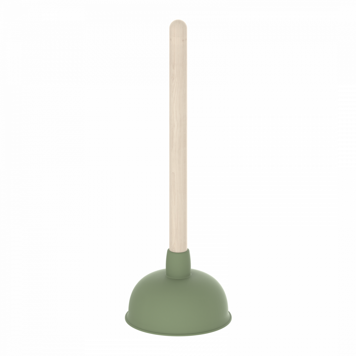 Saugglocke, Pömpel in Grün mit Holzgriff, Ø 140 mm