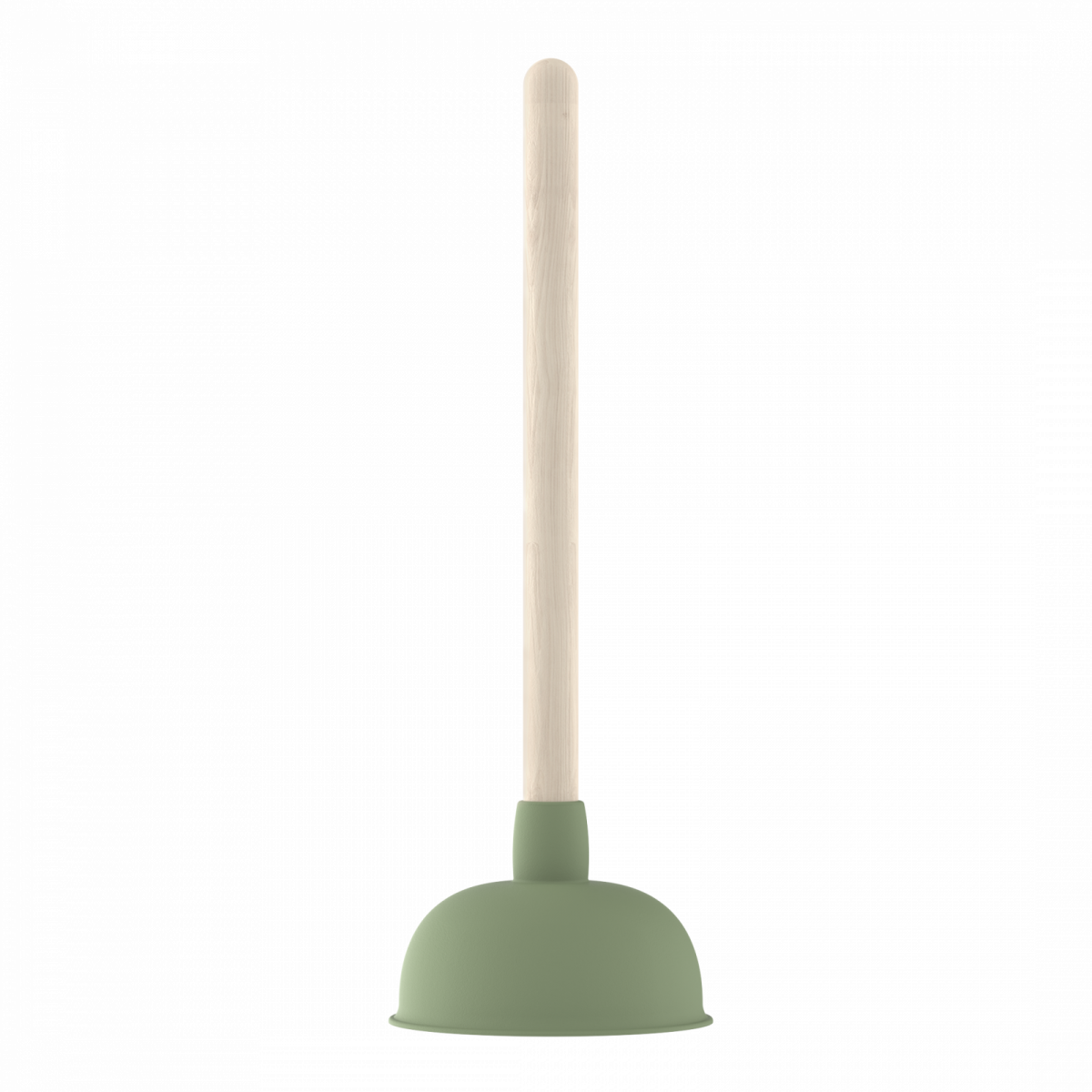 Saugglocke, Pömpel in Grün mit Holzgriff, Ø 140 mm