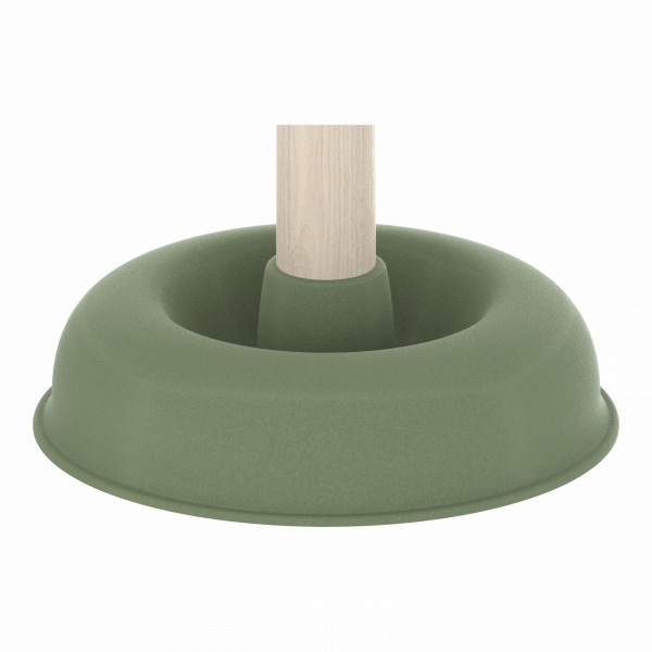 Saugglocke, Pömpel in Grün mit Holzgriff, Ø 140 mm