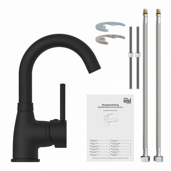 Waschtischarmatur FUTURA, Schwarz matt