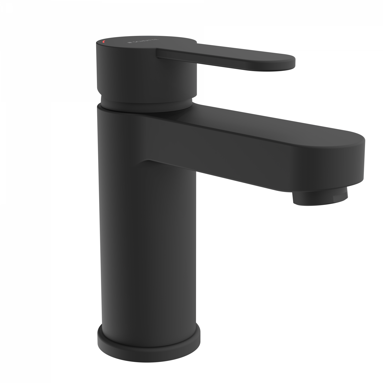 SCHÜTTE Waschtischarmatur ELEPHANT in Schwarz Matt, Badarmatur inkl. Exzentergarnitur, Wasserhahn Waschbecken, Einhebelmischer Bad